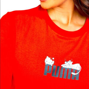 NWOT Out of Stock Puma x Hello Kitty Collection red shirt